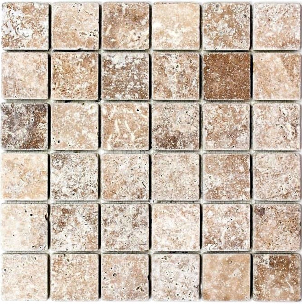 Mosani Bodenfliese Travertin Mosaikfliesen Terrasse Wand Boden Naturstein Medio