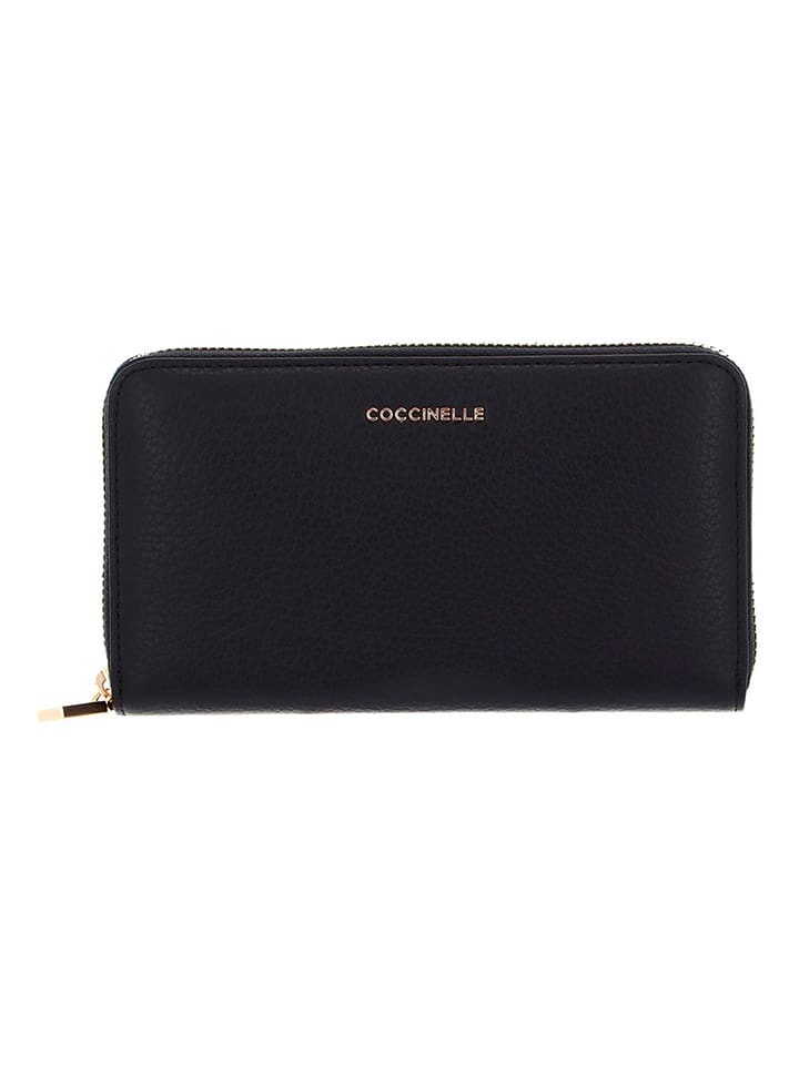 COCCINELLE Leder-Geldbörse in Schwarz - (B)18 x (H)10 cm günstig kaufen onesize