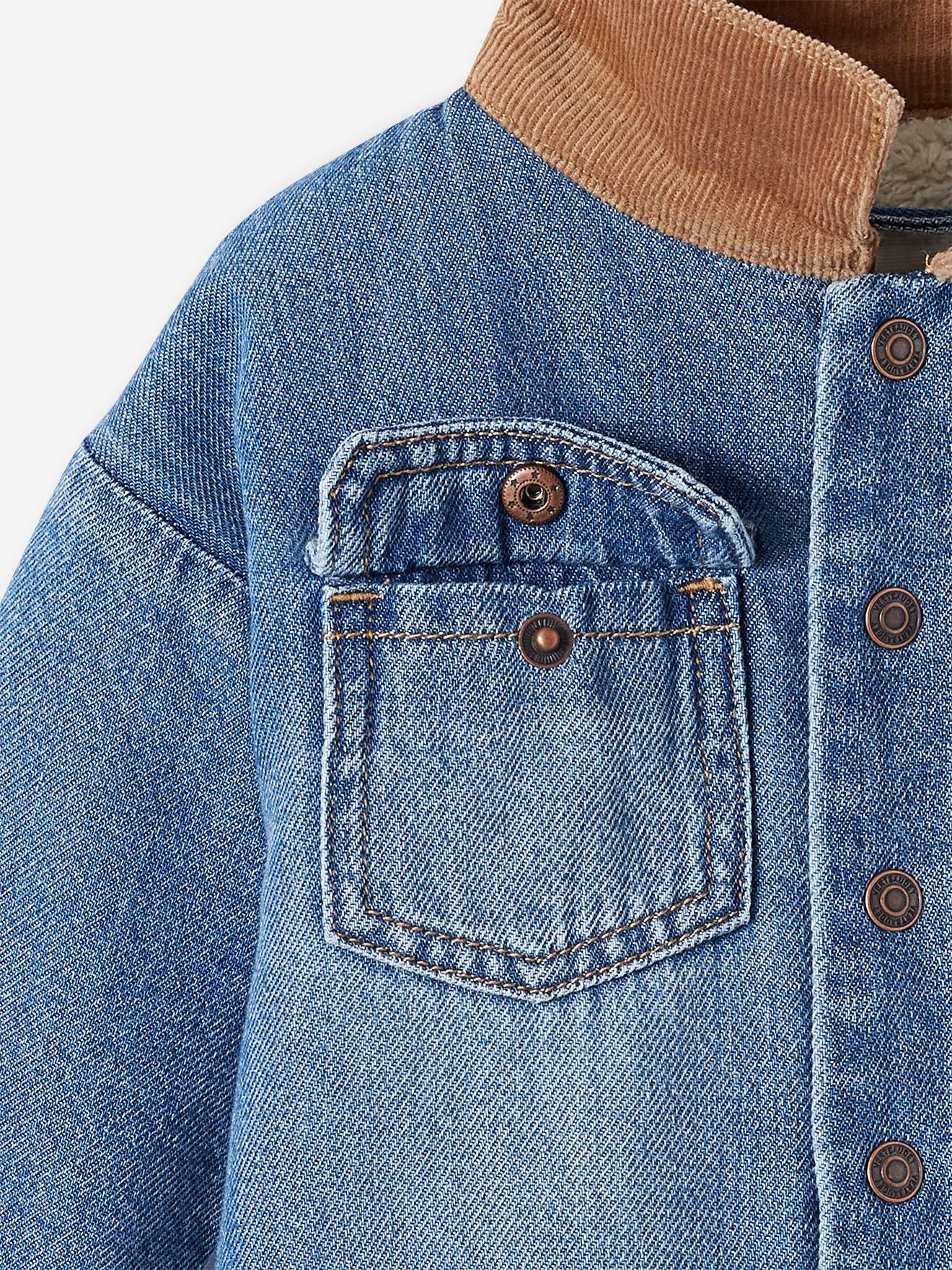 Vertbaudet Warme Jungen Jeansjacke - blue stone