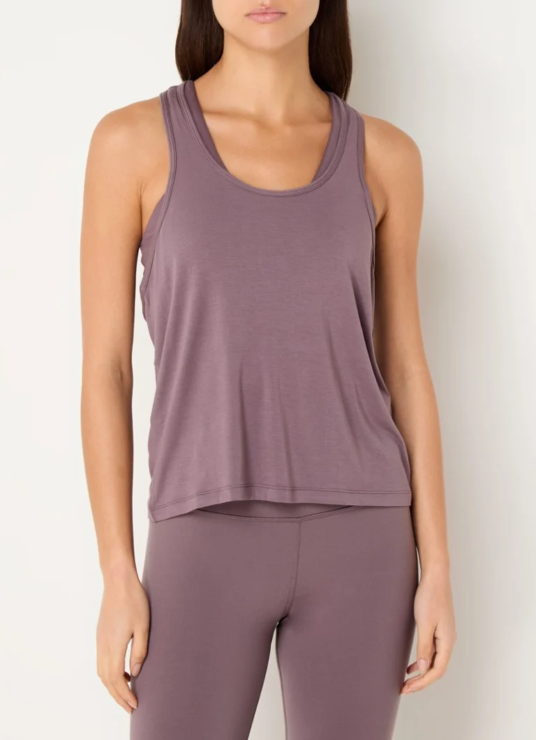 Tricou de antrenament fără mâneci cu logo Alo Yoga