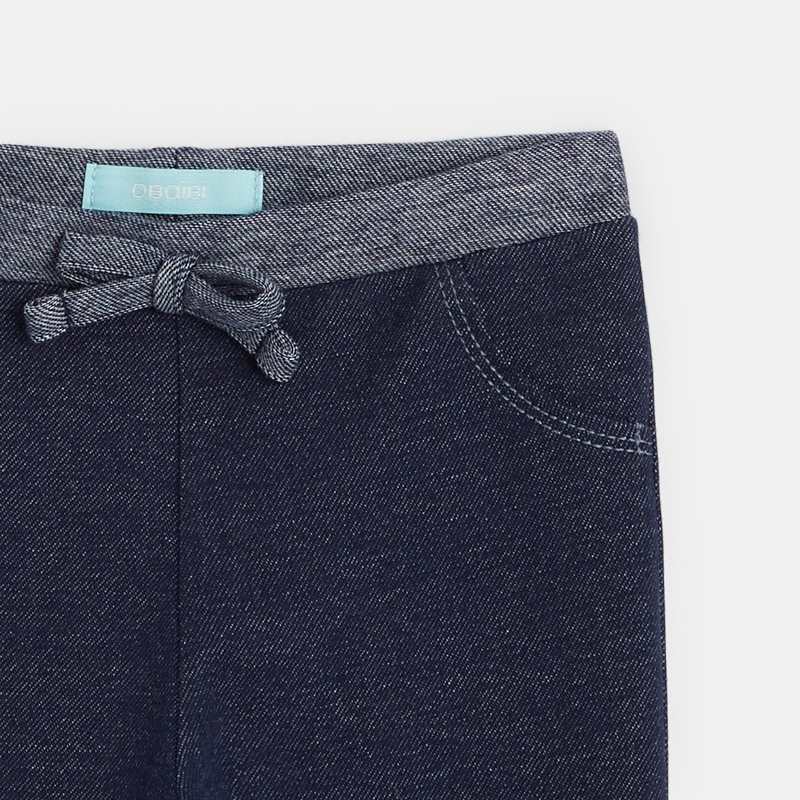 Pantalon molleton bleu bébé fille