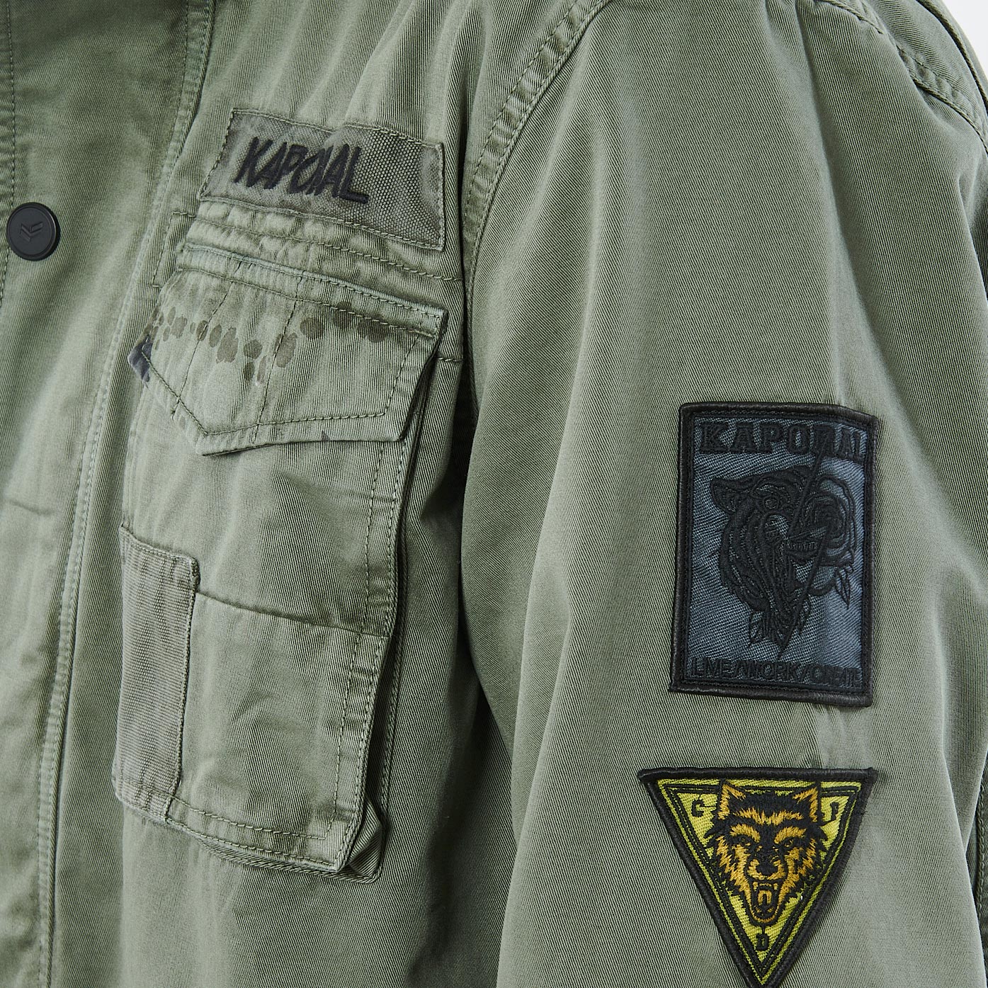 CATCH  Veste saharienne kaki homme en 100% coton