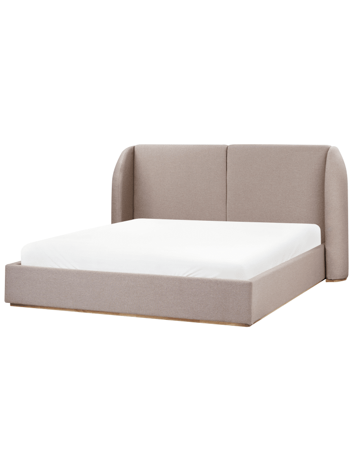 Beliani Doppelbett MONESTIER in Beige - (W) 224 x (H) 115 x (L) 220 cm günstig kaufen onesize