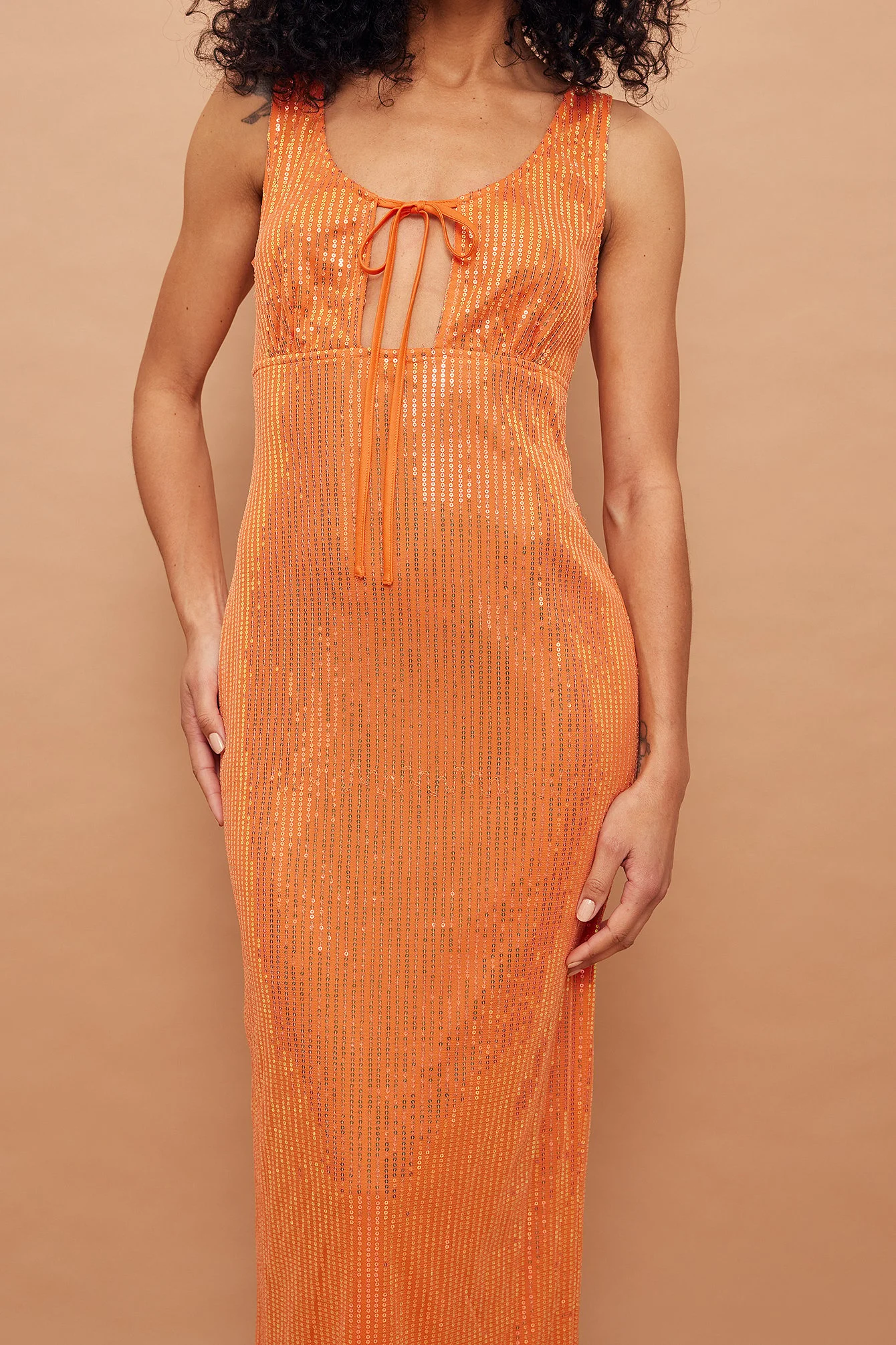 Pailletten Maxikleid