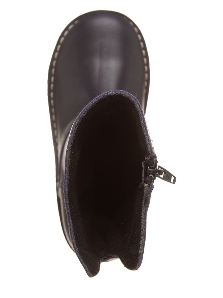 kmins Leder-Stiefel in Dunkelblau günstig kaufen