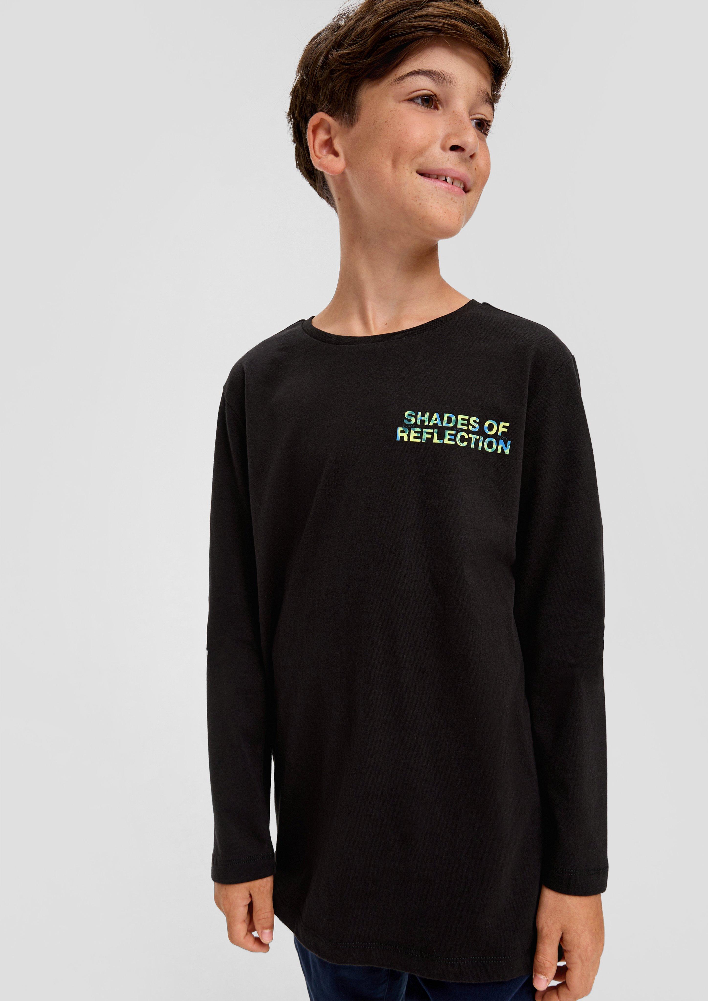 Longsleeve mit gummiertem Print  2134016-9999