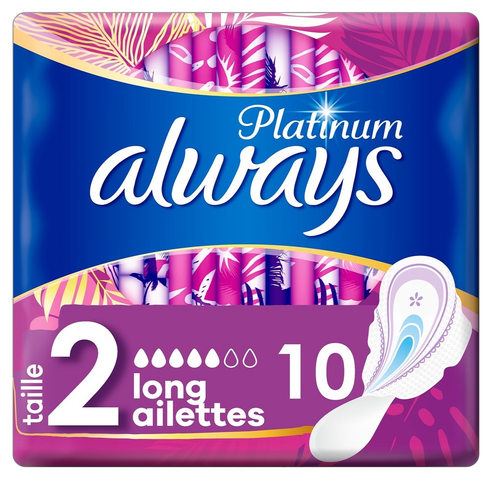 always Always Platinum Long (Taille 2) Serviette Hygiénique Serviettes Hygiéniques