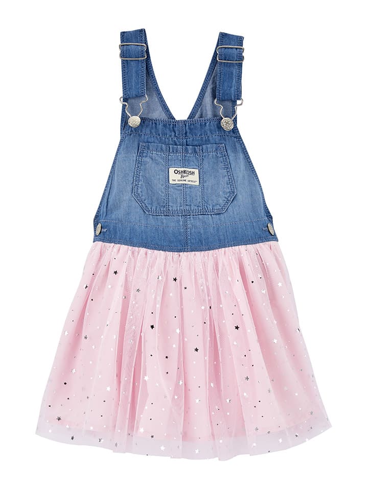OshKosh Latzkleid in Blau/ Rosa günstig kaufen