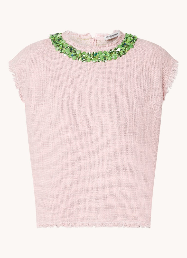 Top in maglia grossa impreziosito da strass Essentiel Antwerp