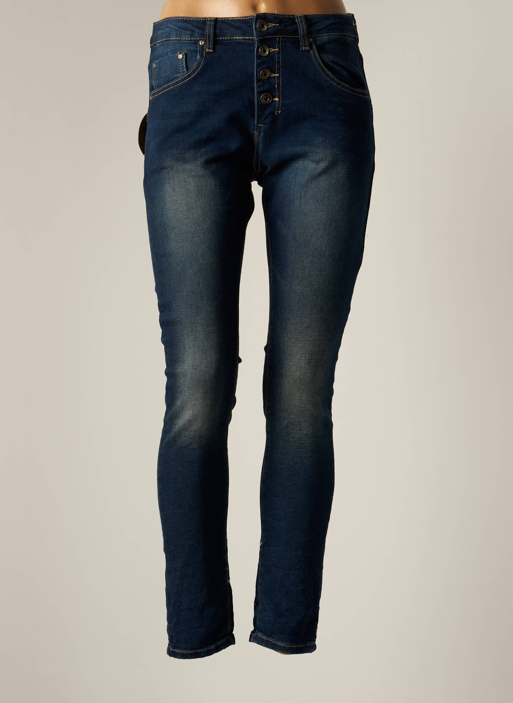 Place Du Jour Jeans Skinny Femme couleur bleu