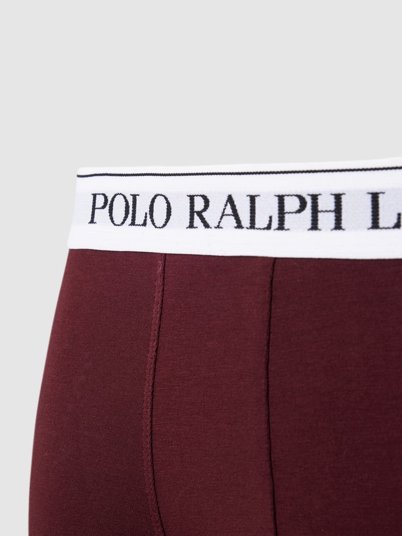 Trunks mit elastischem Logo-Bund im 3er-Pack in bordeaux rot