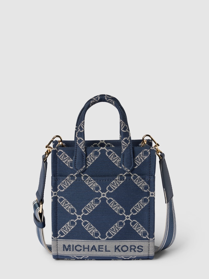 Crossbody Bag mit Label-Stitching Modell 'GIGI' in marineblau