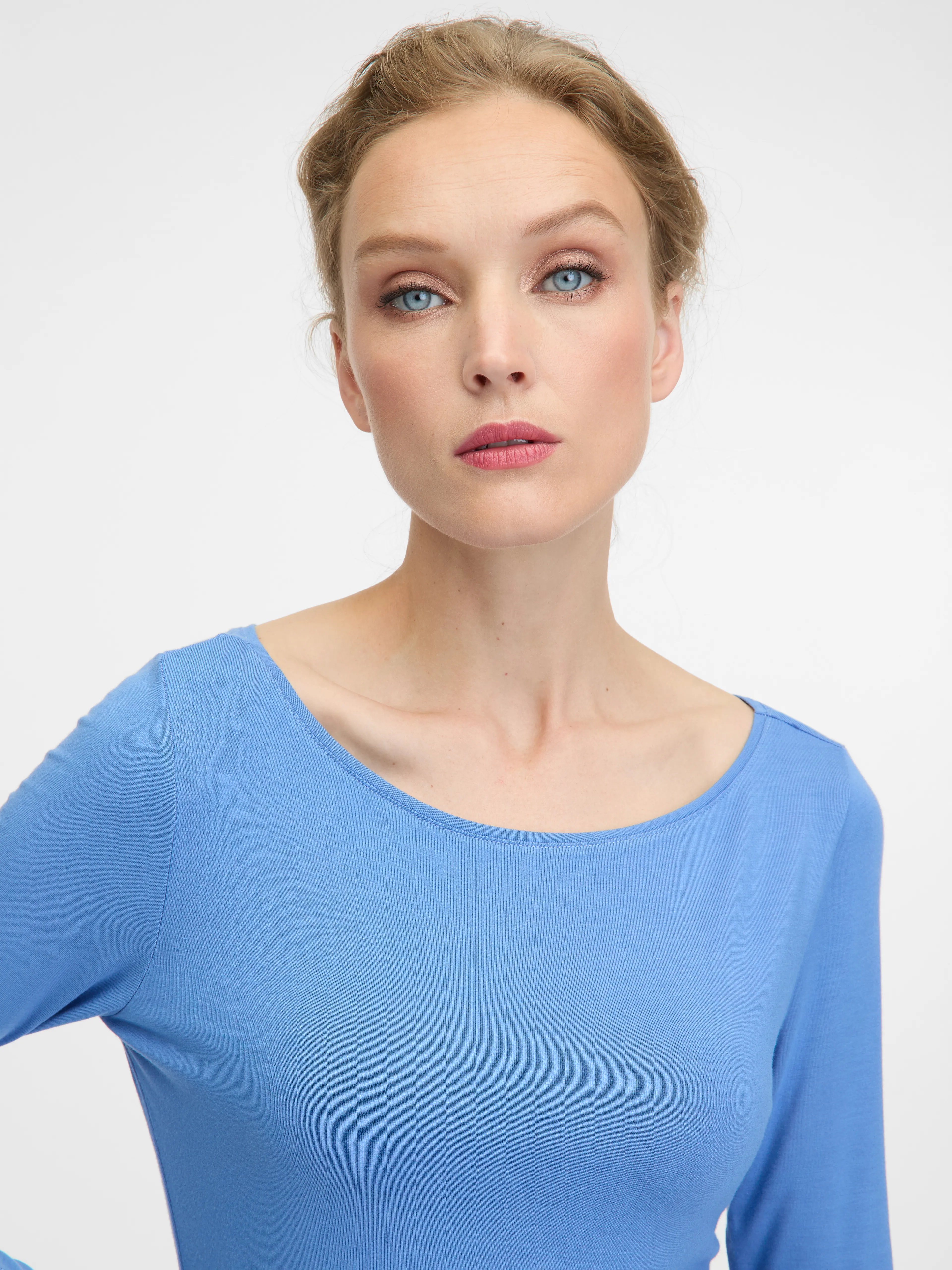 Blaues Damen-Langarm-T-Shirt ORSAY