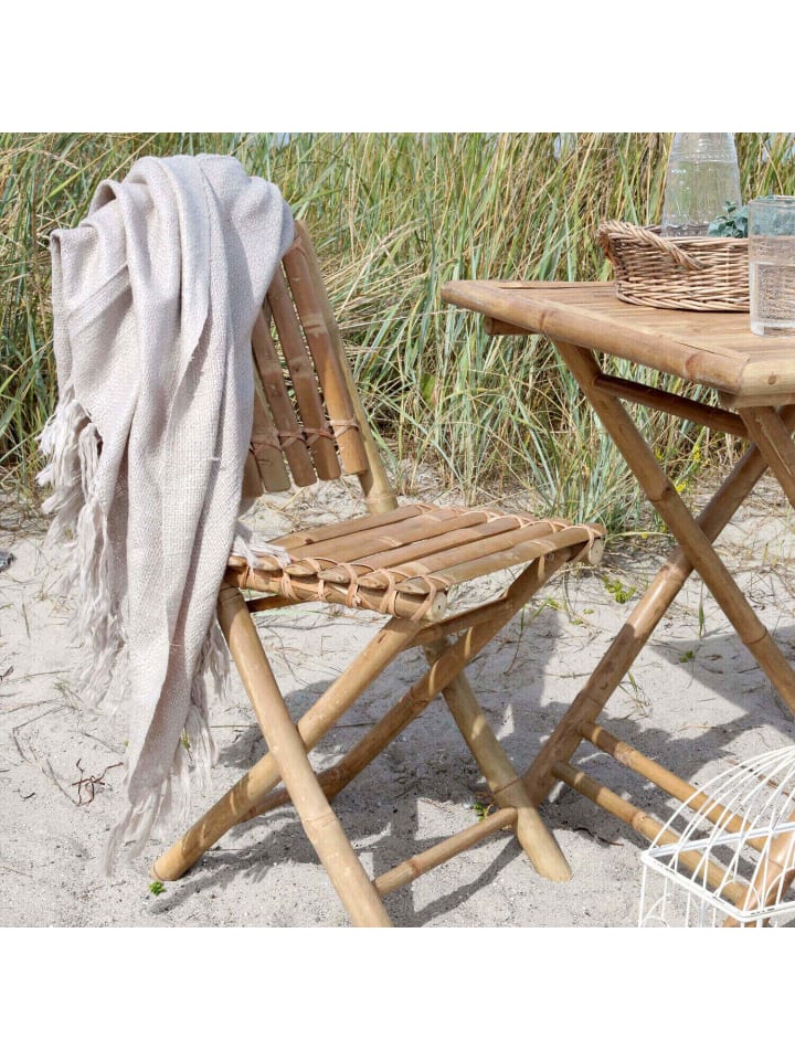 Chic Antique Gartentisch mit Stühlen Lyon in Natur günstig kaufen onesize