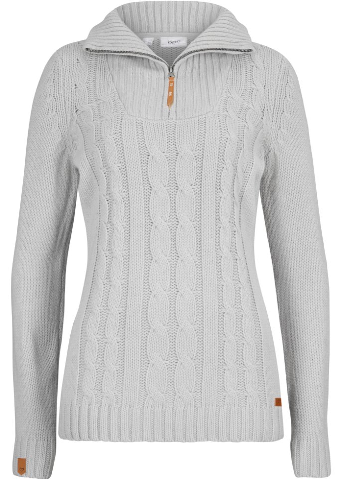 Troyer Pullover mit Zopfmuster