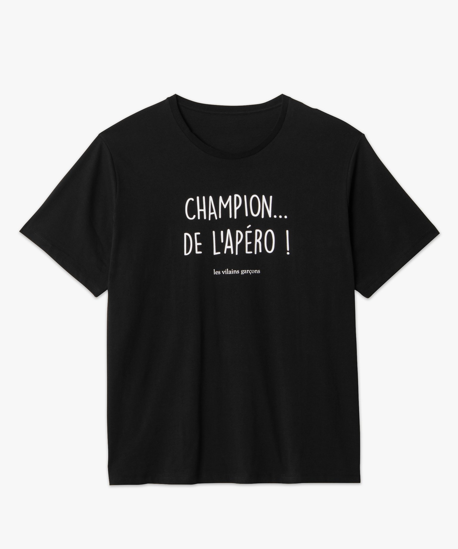 Tee-shirt homme à message Gémo X Les vilains Garçons noir | GEMO