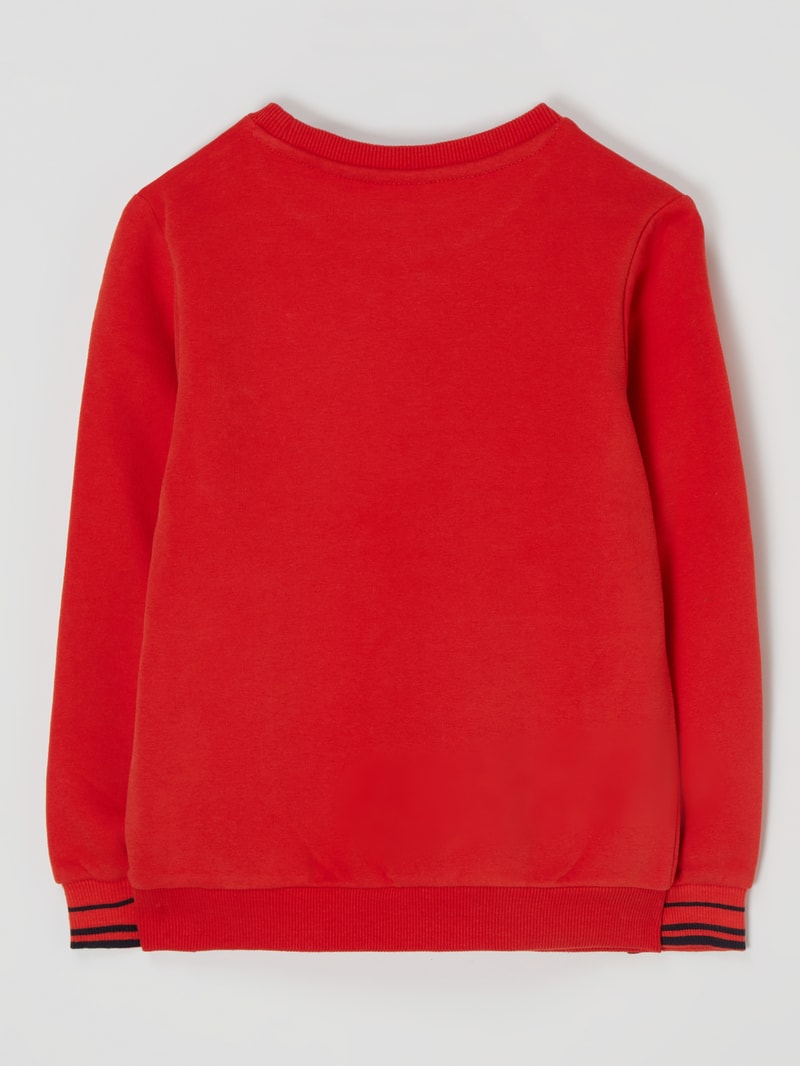 Sweatshirt aus Baumwollmischung in hellrot