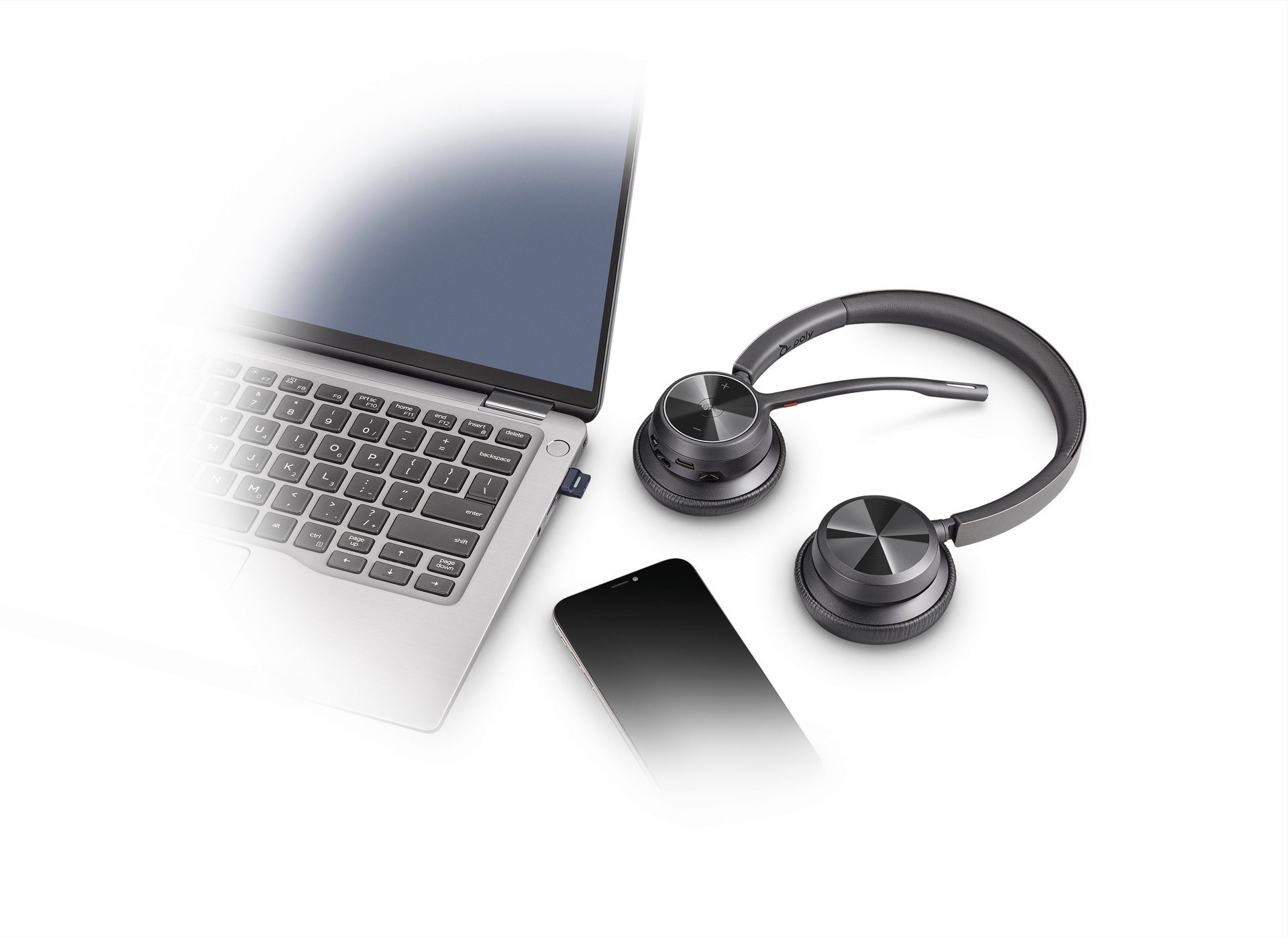 Plantronics Bluetooth Headset Voyager 4320 mit USB-A/C und Teams-Kompatibilität Wireless-Headset (Noise-Cancelling, A2DP Bluetooth)