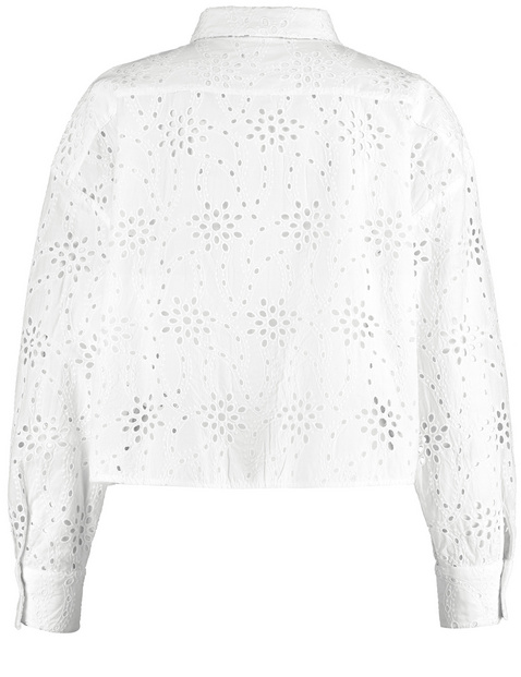 Bluse mit dekorativem Lochmuster