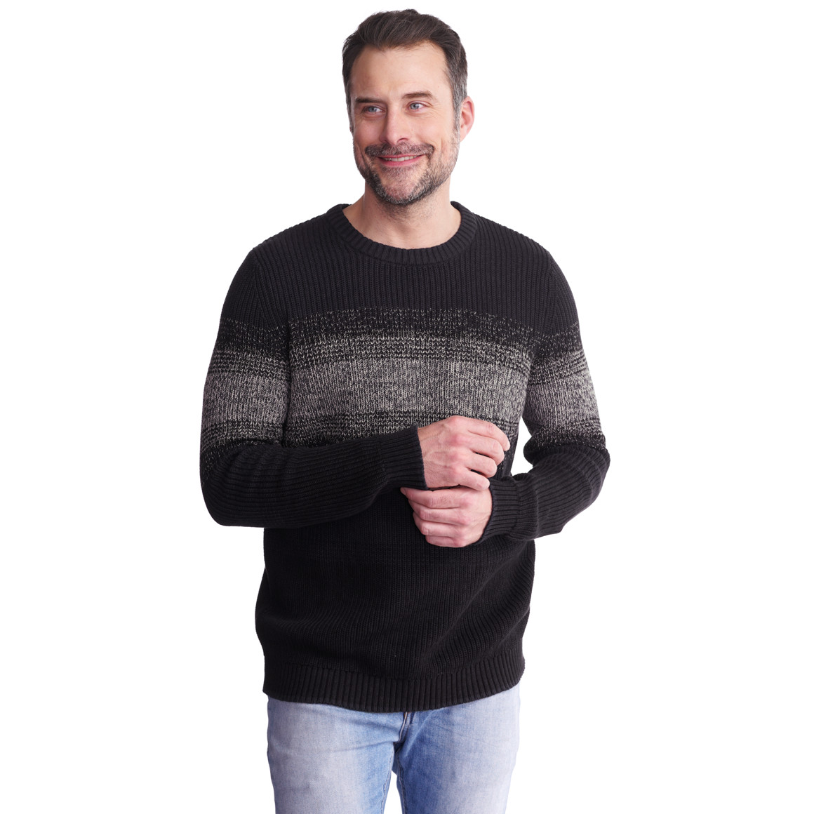 Herren Strickpullover mit Streifenmuster