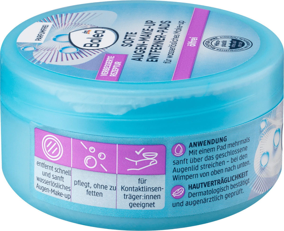 Augen Make-up Entfernerpads ölfrei, 50 St