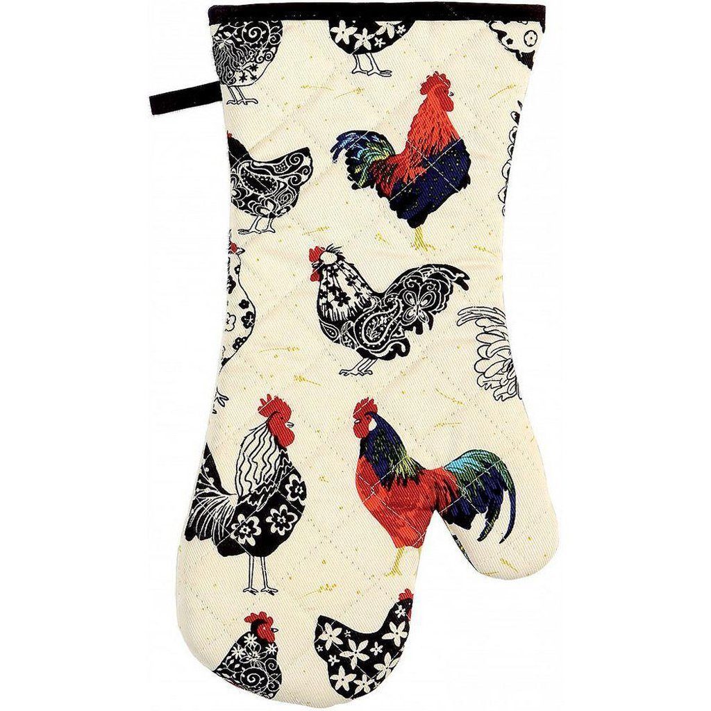 Ulster Weavers Topfhandschuhe Rooster, (Set, 1-tlg., bestehend aus 1x Ofenhandschuh), Ofenhandschuh, wattiert, Größe: ca. 20 x 37 cm
