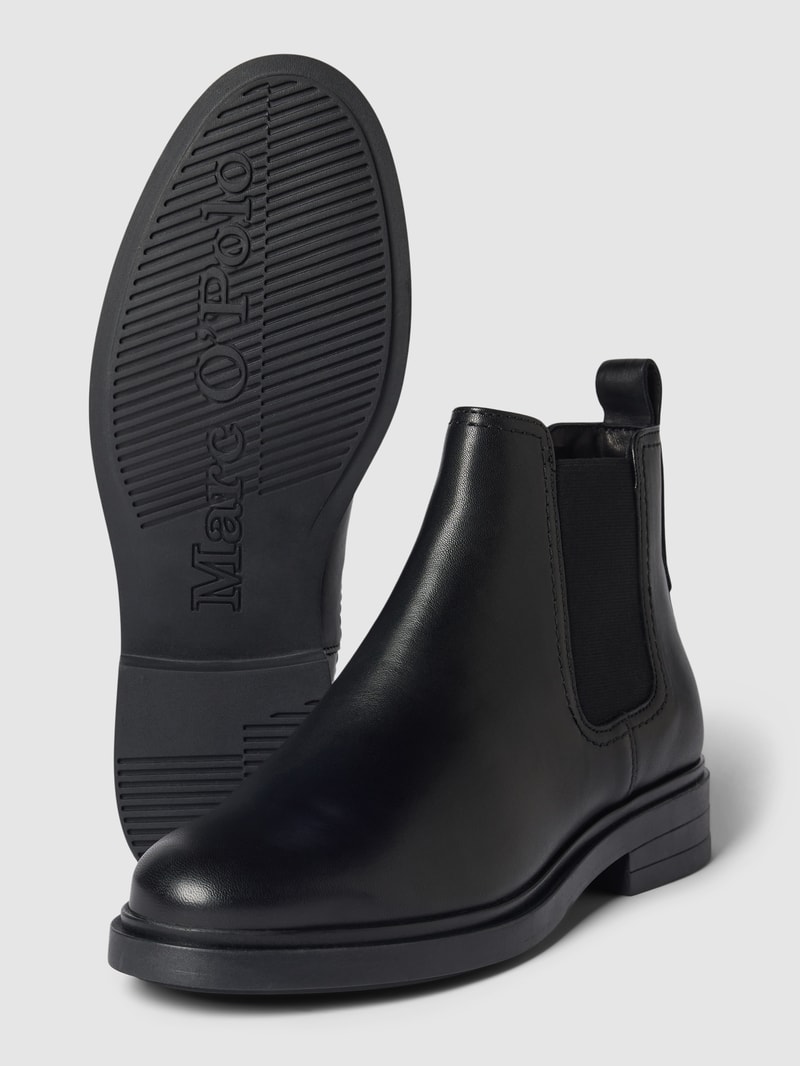 Chelsea Boots aus echtem Leder Modell 'PAULA' in schwarz