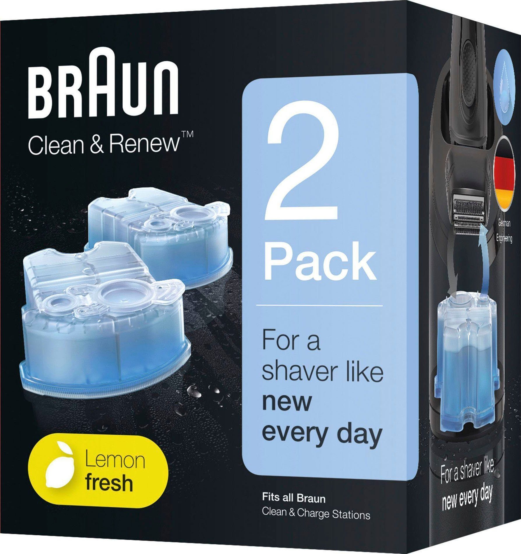 Braun Clean & Renew CCR Elektrorasierer Reinigungslösung (Set, [- als 2er oder 6er)