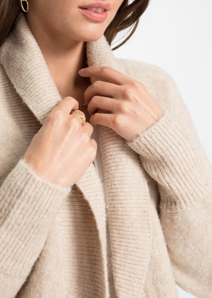Longstrickjacke