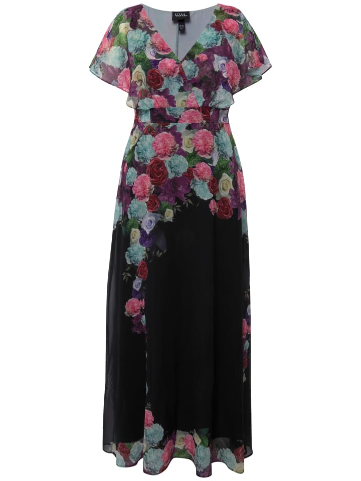 Ulla Popken Abendkleid in schwarz günstig kaufen 46 - Normalgröße