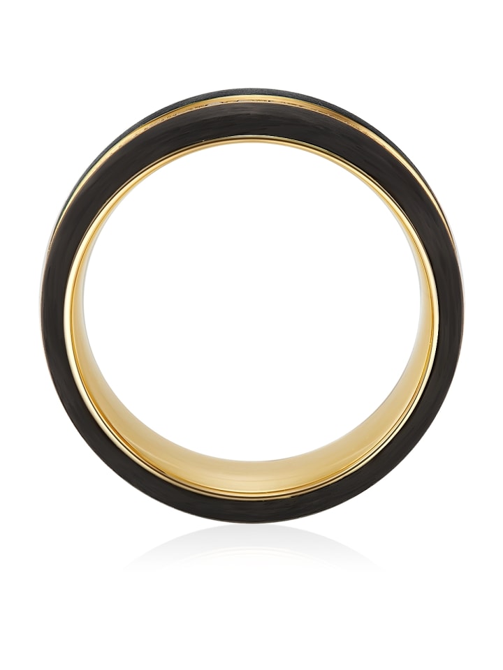 Trilani Ring Edelstahl gelbgold Zirkonia weiß in gelbgold günstig kaufen