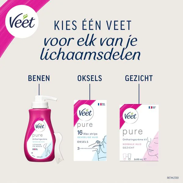 Crema depilatoria Veet da usare sotto la doccia, per pelli sensibili, 150 ml