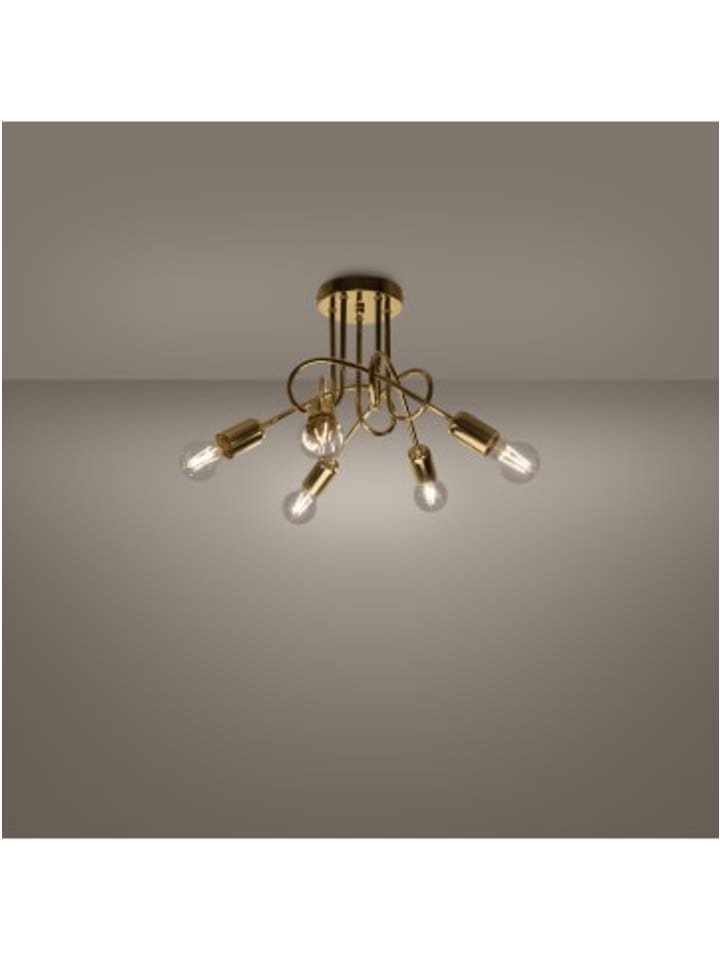 Nice Lamps Kronleuchter KNOT 5 glanzgold H 125 günstig kaufen onesize