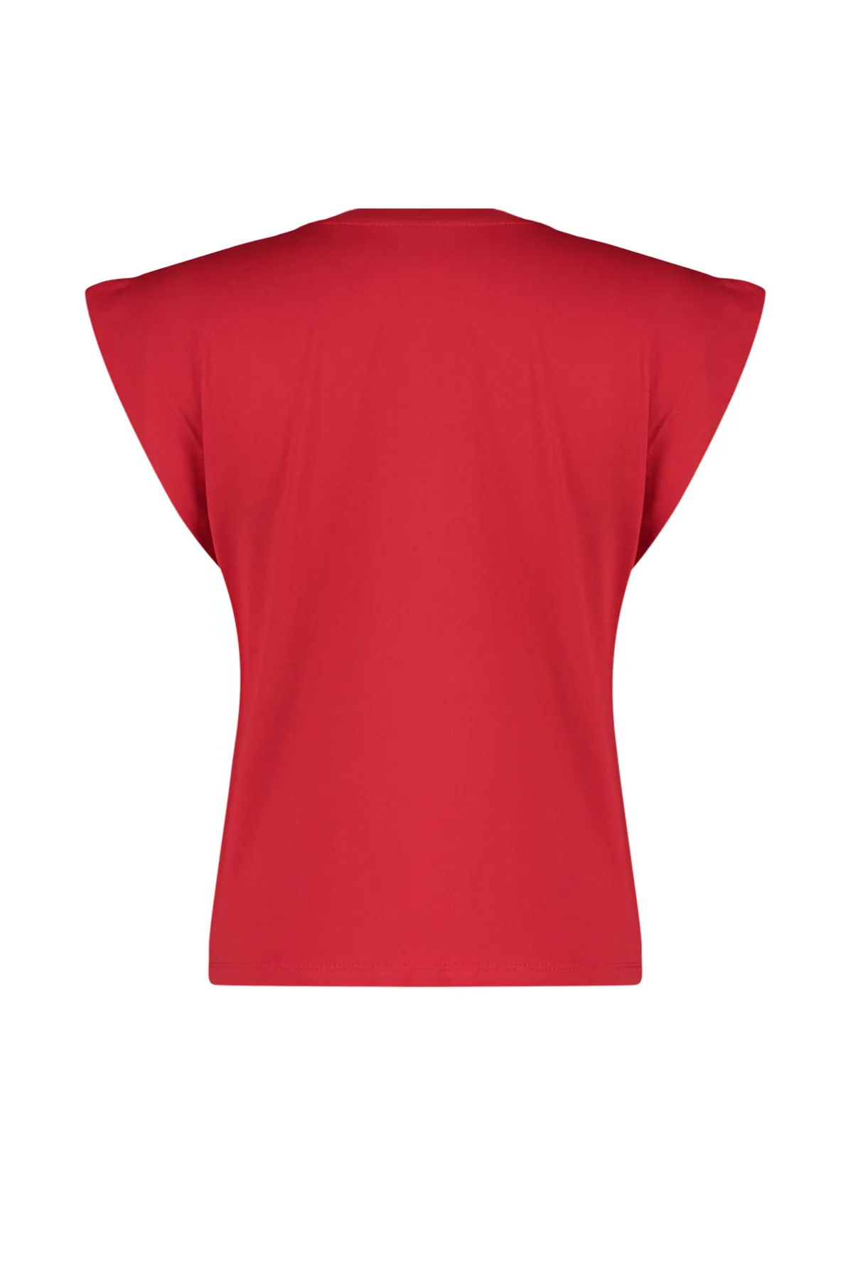 Trendyol Collection  Rotes Basic-Strick-T-Shirt mit Rundhalsausschnitt aus 100 % Baumwollwatte TWOSS20TS0021