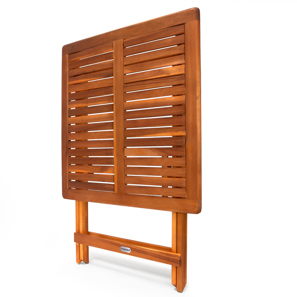 Casaria Beistelltisch Akazie klappbar 73 x 70 x 70cm braun