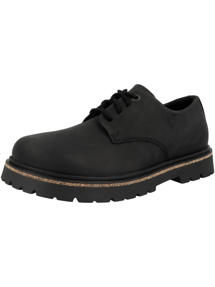 Birkenstock Schnürschuhe Highwood Lace Low geöltes Leder in schwarz günstig kaufen
