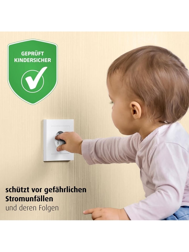 Reer [20 Stück] Steckdosenschutz klebbar in Weiß ab 0 Monate günstig kaufen onesize