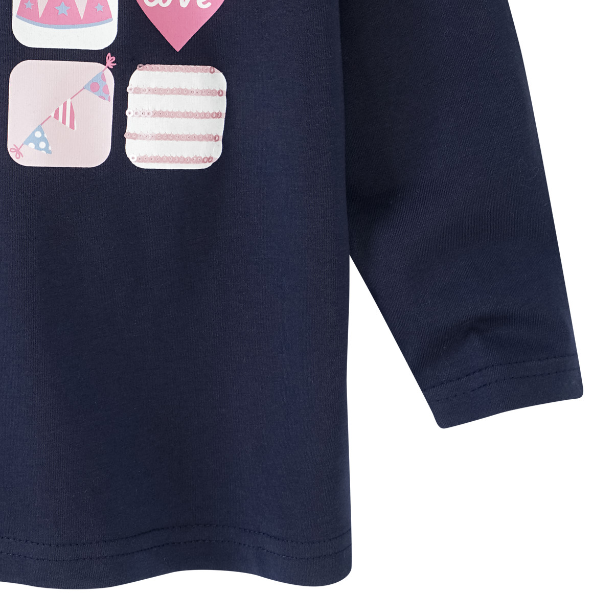 Mädchen Langarmshirt mit Volant