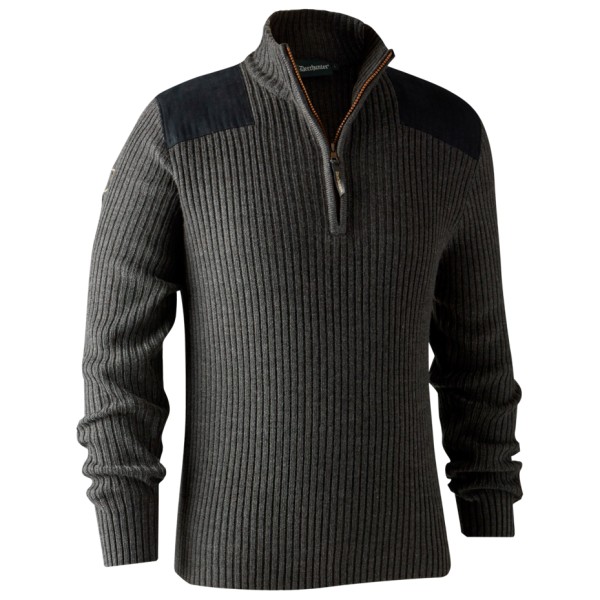 Deerhunter - Rogaland Knit with Zip Neck - Kunstfaserpullover