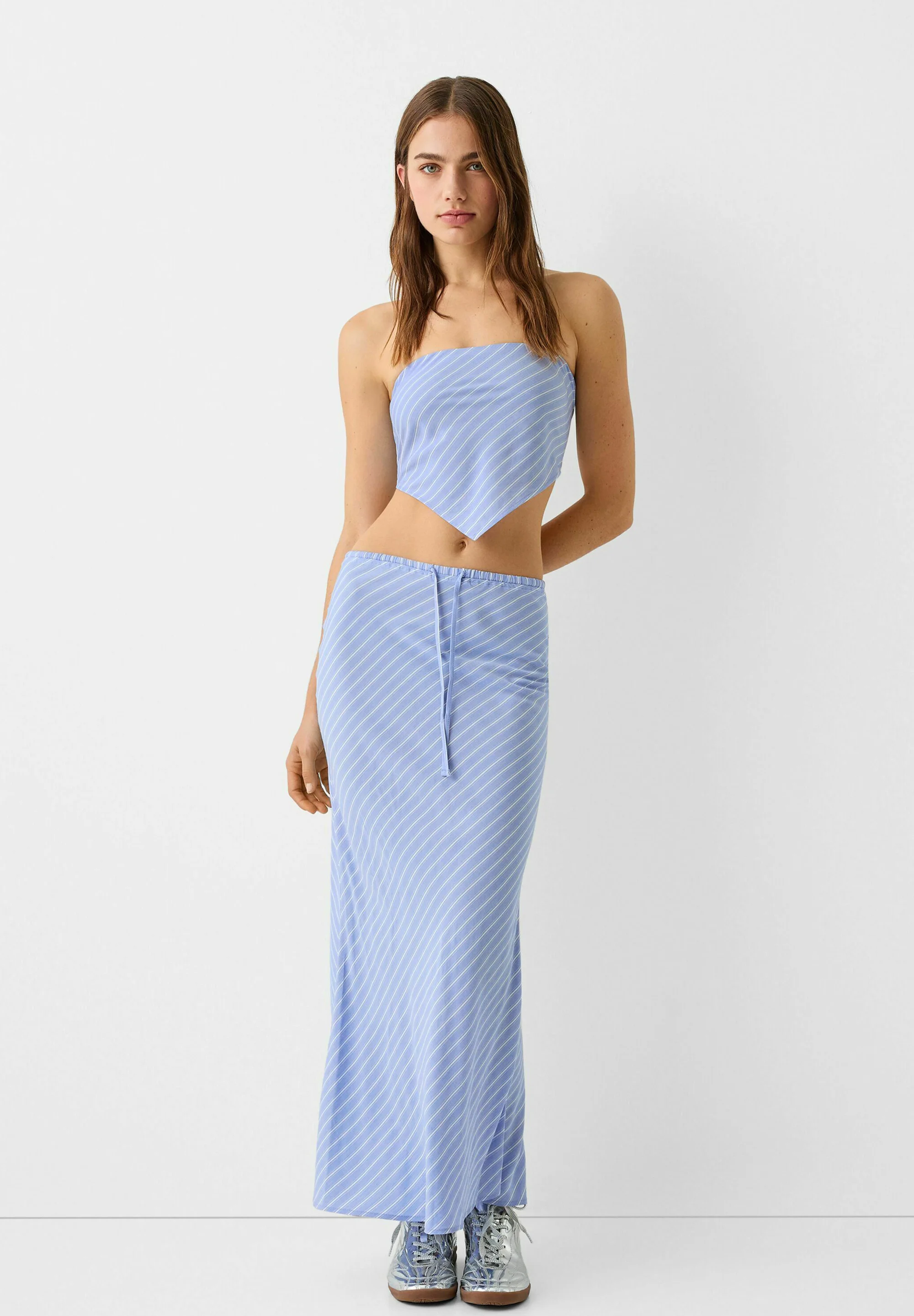 Bershka RAYAS - Falda larga