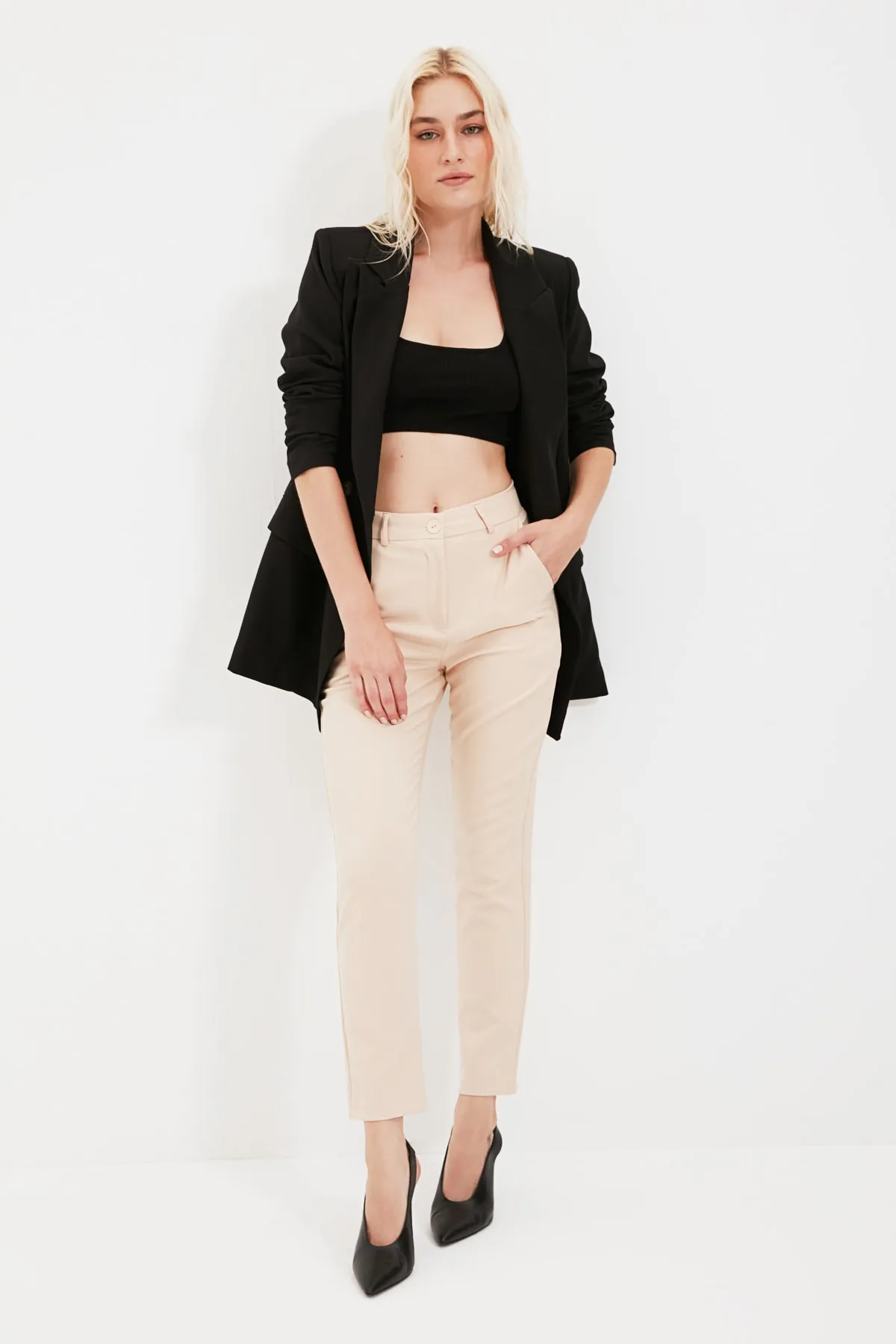 Trendyol Collection  Tas Basic Cigarette Skinny-Leg-Webhose TWOSS19ST0038