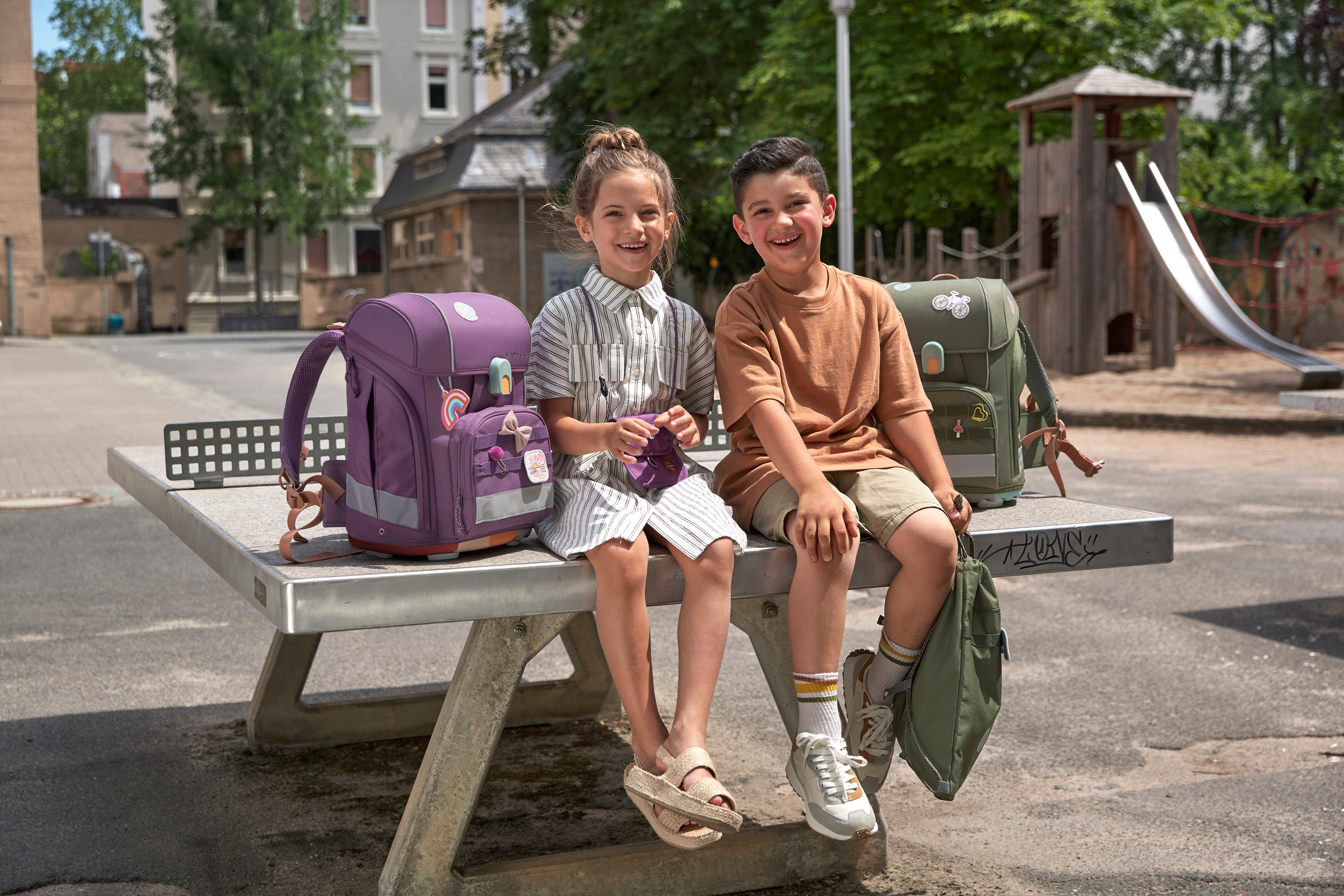 Schulranzen Set 7-teilig, Boxy Unique Purple