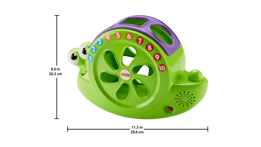 Fisher-Price Babys Musik Schnecke, Steckspielzeug, Stapelspiel, Lernspielzeug