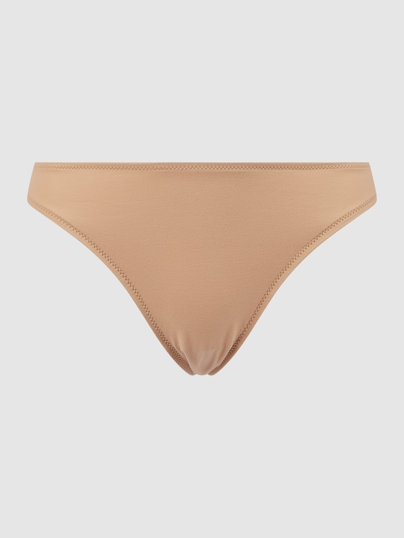 Slip mit Spitzeneinsatz Modell 'INVISIBLE LACE' in beige
