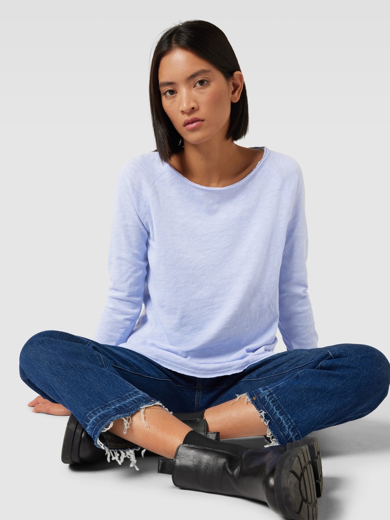 Longsleeve im Destroyed-Look in flieder