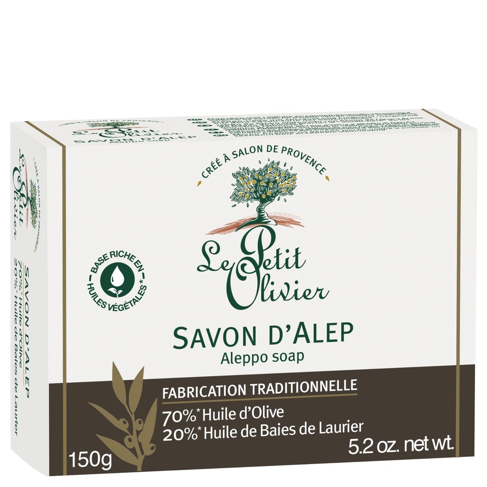 le petit olivier Savon d'Alep Savon Solide - Fabrication Traditionnelle