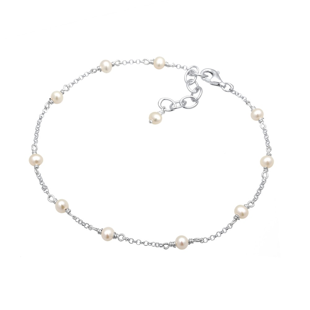Elli Elli Bracelet de Cheville Femmes Bracelet de Cheville Élégant avec Perles d'eau d Bijoux