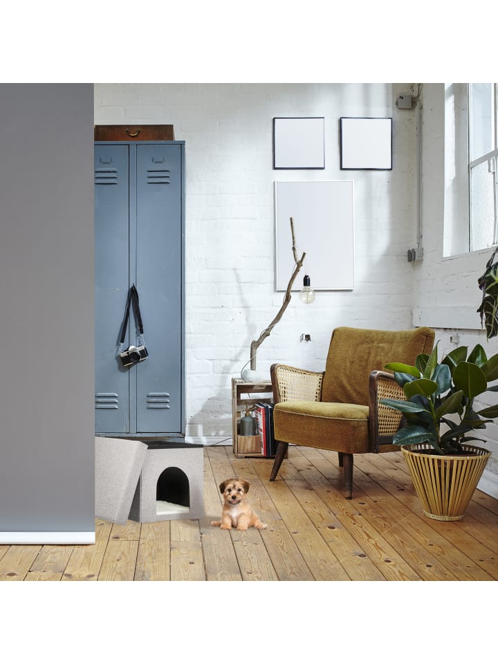 relaxdays Katzenhöhle in Beige - (B)37 x (H)38,5 x (T)37 cm günstig kaufen onesize