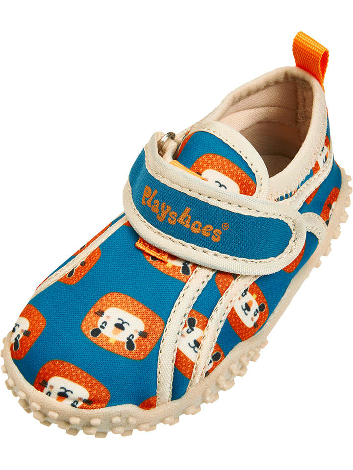 Playshoes Badeschuhe in Blau/ Orange günstig kaufen