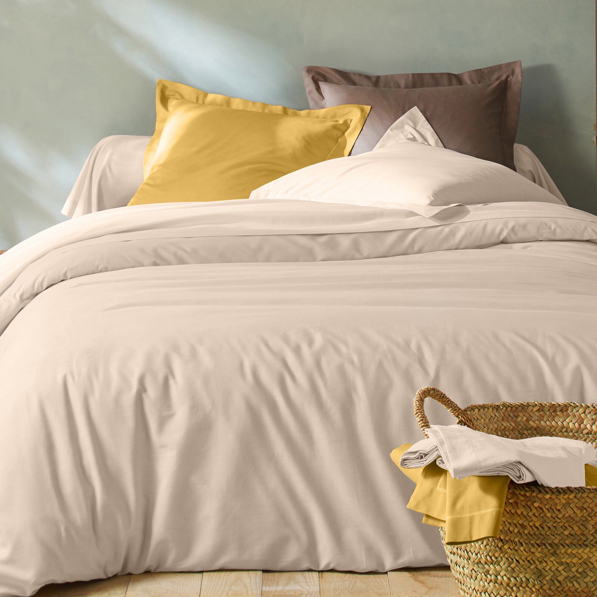 Linge de lit uni coton
